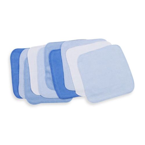 Spasilk® 10-Pack Washcloths in Solid Blues