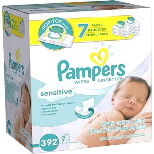 Pampers Sensitive Baby Wipes - Unscented - 392 ct