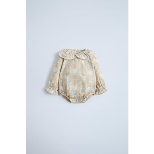 FLORAL BODYSUIT - Beige | ZARA United States