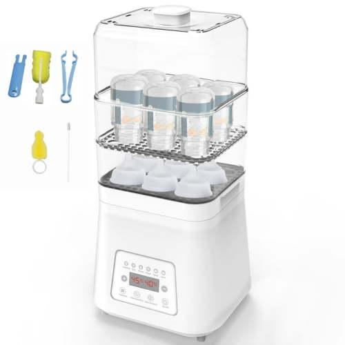 Baby Bottle Sterilizer and Dryer, 8-in-1 Electric Steam Sterilize,Large Capacity Universal for All Bottles, Pacifiers, Breast Pumps, Fast Sterilize Dry and Warm, with Touch Screen