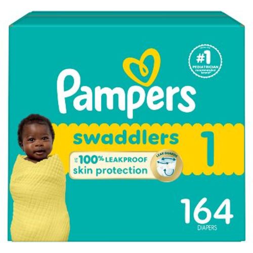 Pampers Swaddlers Sensitive Disposable Diapers - Size 1 - 164ct