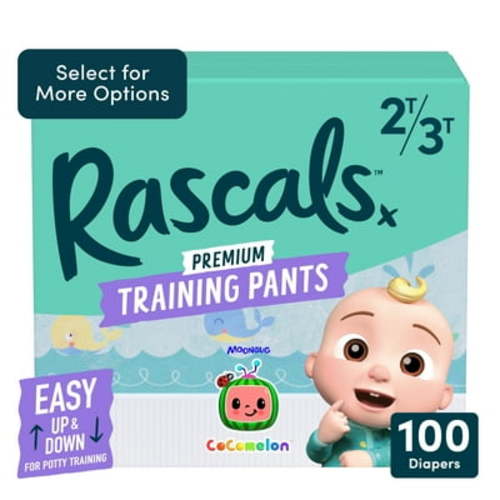 Rascals Premium CoComelon Absorbent Potty Training Pants 2T-3T, 100 Count (Select for More Options)