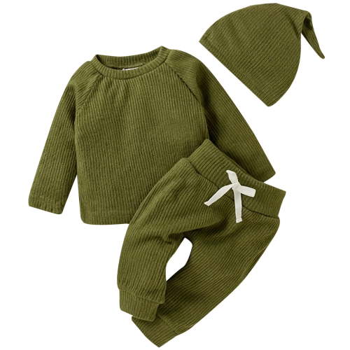 Caqnni Toddler Baby Boy Fall Winter Clothes Pullover Sweatshirt Long Sleeve Shirt and Jogger Pants Sweatsuit Outfits Set (AG,0-3 Months)