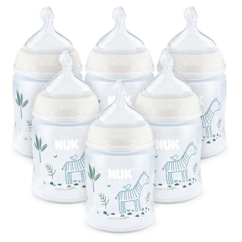 NUK Smooth Flow Anti-Colic Bottles, 5 oz, 6 Pack, Age 0+ Months