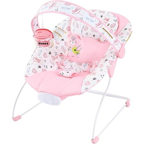 Baby Bouncer, Infants Bouncy Seat with Music and Vibrations,Baby Rocker for Newborns Indoor Outdoor Use 0-6 Months Up to 20 lbs