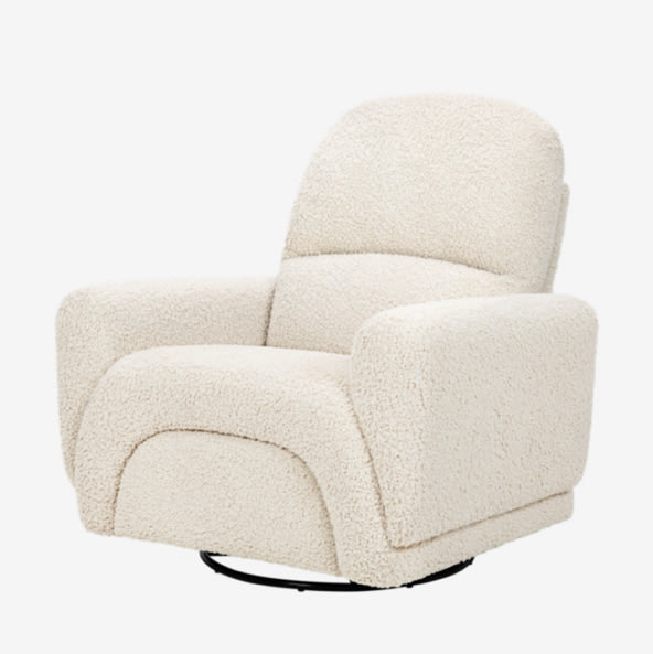 babyletto Rainbow Recliner and Swivel Glider - almond Teddy Loop