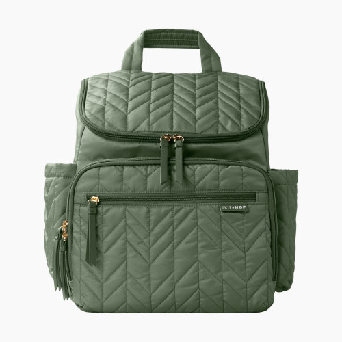 Skip Hop Forma Diaper Backpack - Sage + Free Parent Storage Pouch