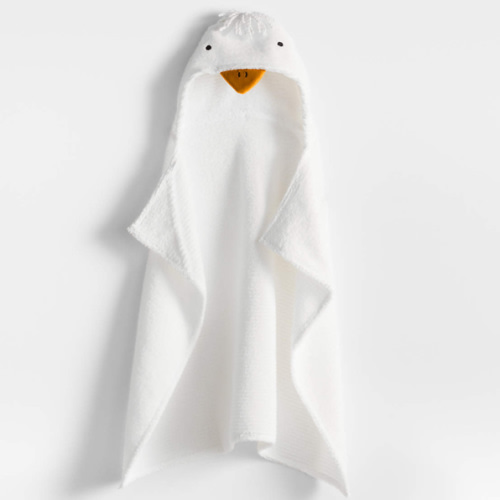 Duck Pampas Ivory Organic Cotton Hooded Baby Towel