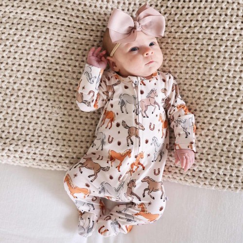 P's Ponies Zipper Footie