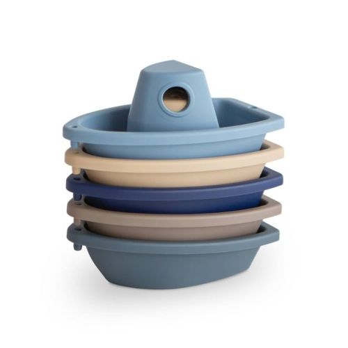 Mushie Bath Boats Bath Toys - Ocean Blue