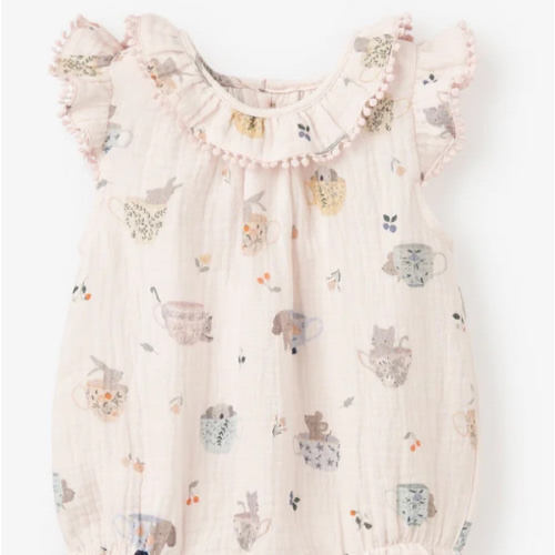 Tea Party Organic Muslin Bubble
