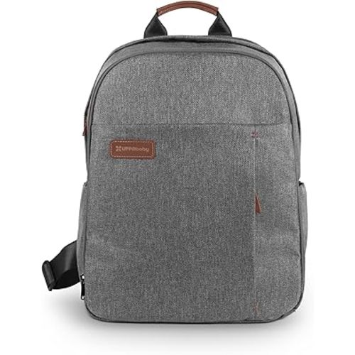 UPPAbaby Changing Backpack -Bottle & Laptop Pocket, Trolley Sleeve -Greyson