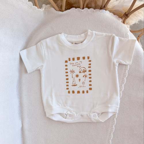 Kids 'Favourite Days' Romper - Mustard