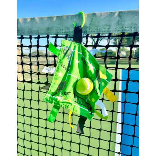 Baby Jack & Co 10x10” Tennis Ball Sports Lovey Sensory Plush Blanket - Tag Toys - Baby Stroller Toy - MVP Baby Ball Toy - Baby Sports Gift
