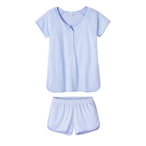 Pima Maternity Shorts Set in Hydrangea — L