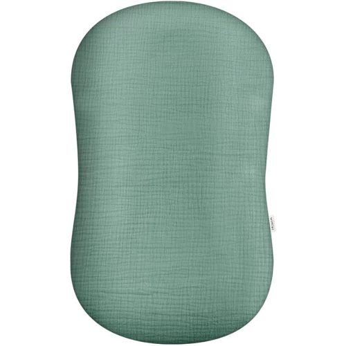 Muslin Baby Lounger Cover, Newborn Lounger Cover, Soft Cotton Breathable Lounger Pillow for Boys Girls Infant, Cover Only (Roman Green)