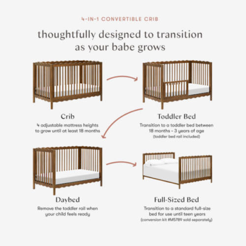 Swell 4-in-1 Convertible Crib with Toddler Kit | Babyletto