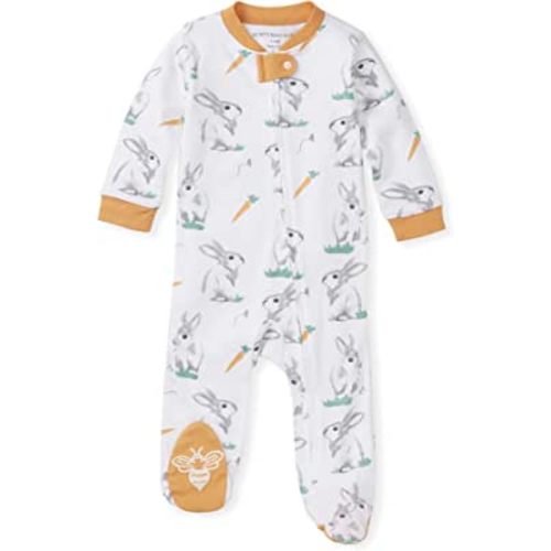 Burt's Bees Baby Baby Boys' Sleep and Play Pajamas, 100% Organic Cotton One-Piece Romper Jumpsuit Zip Front Pjs
