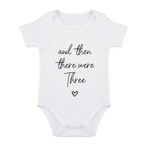 three bodysuit white short sleeve onesie sibling - Temu
