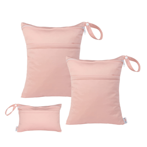 AlvaBaby - 3 pk Baby Wet/Dry Bags - Waterproof & Reusable