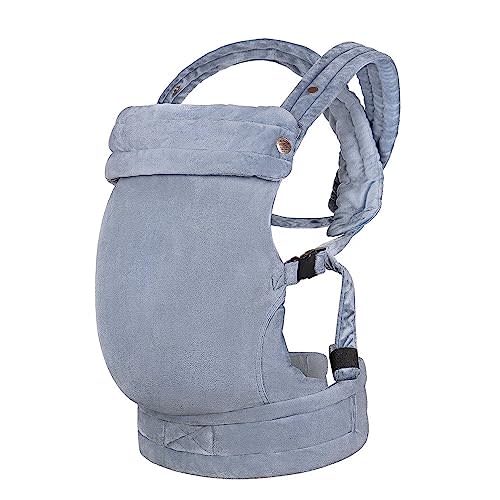 ·NEST BLANCHE· Baby Carrier for Newborn to Toddler, 7-35 lbs Weight Capacity, Ergonomic Backpack Design, Front and Back Facing Options, Blue