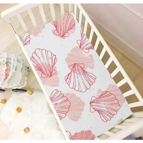 Kigai Coral Seashell Crib Sheets - Stretchy Fitted Crib Sheets for Boys Girls, Unisex Cozy Baby Crib Sheet 28 x 52 x 9 Inches - Google Search