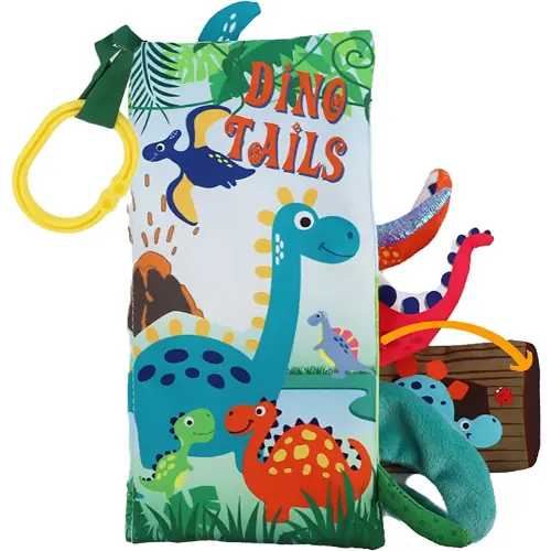 Dinosaur Baby Books 0-6 Months,Crinkle Cloth Books for Babies,Infant Tummy Time Toy Touch and Feel Toys 0-3-6-12-18 Months, Toddlers, Interactive Sensory Toys, Shower Baby Gifts for Boys Girls