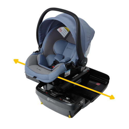 Safety 1ˢ onBoard Slide Infant Car Seat Featuring SafetySlide Base, Dusty Slate, Unisex