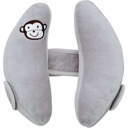 Adjustable Baby Travel Pillow Cushion for Car Seat,Baby Head Neck Support,Headrest for Stroller,Baby Neck Pillows for Pushchair, U-Shape Head Support Pillow for Infants,Grey