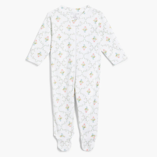 The Footie Pajama - Pastel Trellis – Hill House Home