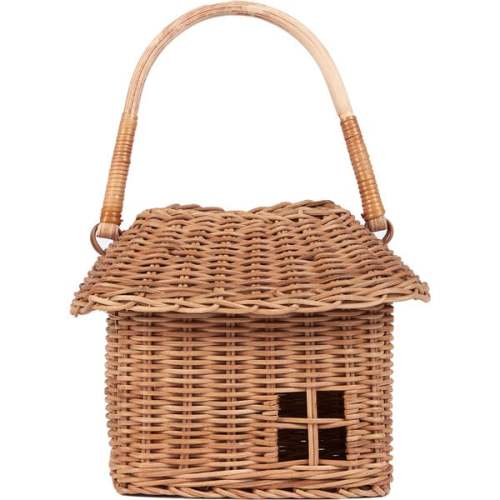 Rattan Hutch Small Basket, Natural - Olli Ella | Maisonette