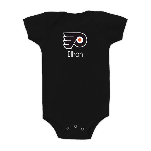 Philadelphia Flyers Infant Personalized Bodysuit - Black