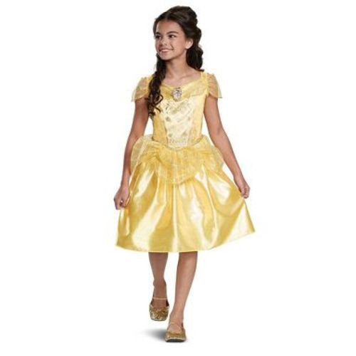 Disney Beauty and the Beast Princess Belle Toddler Halloween Costume Dress 2T: Fairytale Storybook Yellow Dress for Girls