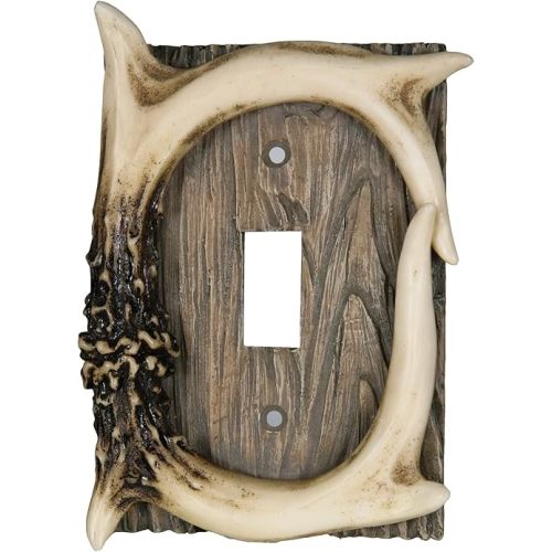 Rivers Edge Products Rivers Edge Products Standard Light Switch Cover Plate - Single Toggle - Poly-Resin Decorator Wall Switch Plate Cover with Screws - Hand-Painted Wall Decor for Home, Cabin,