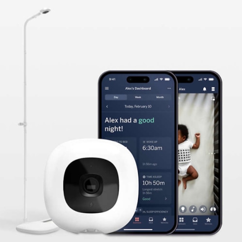 Nanit Pro Smart Baby Monitor and Floor Stand - White