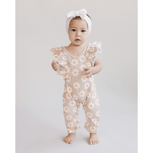 Daisy Flutter Jumpsuit | Latte