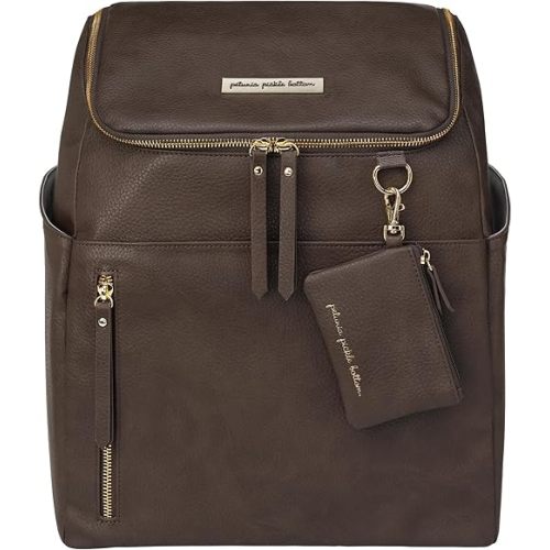 Petunia Pickle Bottom Tempo Backpack, Designed for Busy Families, Attaches to Stroller or Suitcase, Spacious Main Compartment, Saddle