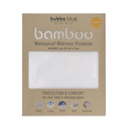 Bubba Blue Bamboo Mattress Protector Bassinet | Bassinet | Baby Bunting AU