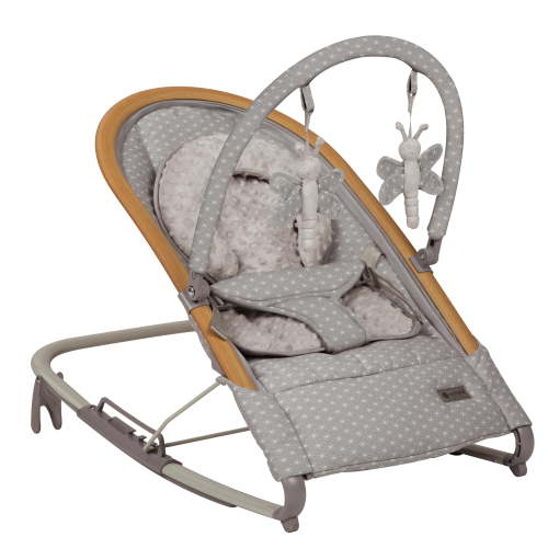 Monbebe Serenity Baby Rocker with 3 Positions, Grey Stardust
