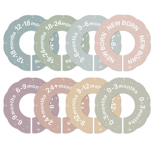 LEMBANG Baby Clothes Dividers for Closet,Clothes Organizer for Boy & Girl Nursery,from Newborn to 24 Months.