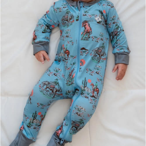 Baby Zip Up - Cowboy Up - Blue – BURLEBO