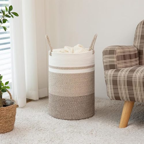 Laundry Basket, Laundry Hamper, Baby Nursery Hamper, Foldable Laundry Hamper with Handles, Storage Blanket Clothes Toys in Bedroom, Living Room-13.8 "L * 19.7 "H-Gradient Yellow - 50L