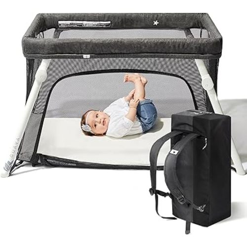 Guava Lotus Travel Play Yard with Mattress