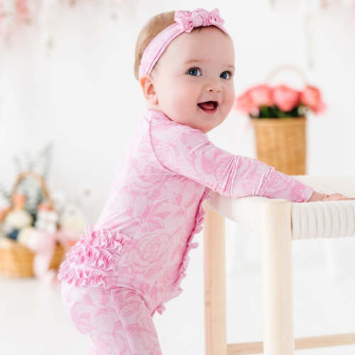 Whispering Roses Convertible Ruffle Romper