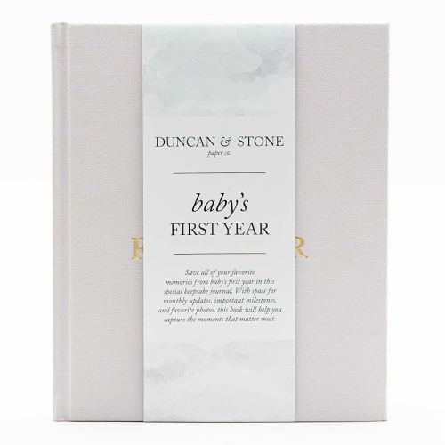 Baby First Year Book - Heirloom Keepsake Baby Memory Book to Record Important Milestones, Photos, Ultrasounds & More - Newborn Books (Lilac,112 Pages)