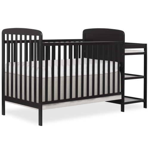 Dream On Me Anna 4-in-1 Full Size Crib and Changing Table Combo Black
