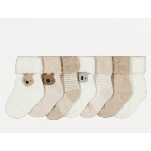 7 Pack Cotton Terry Socks