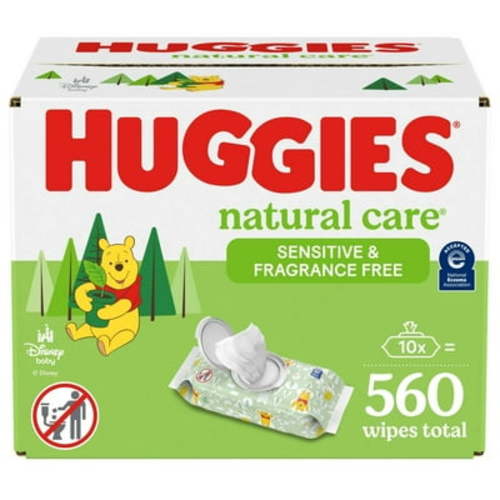Natural Care Sensitive Unscented Baby Wipes - 560ct
