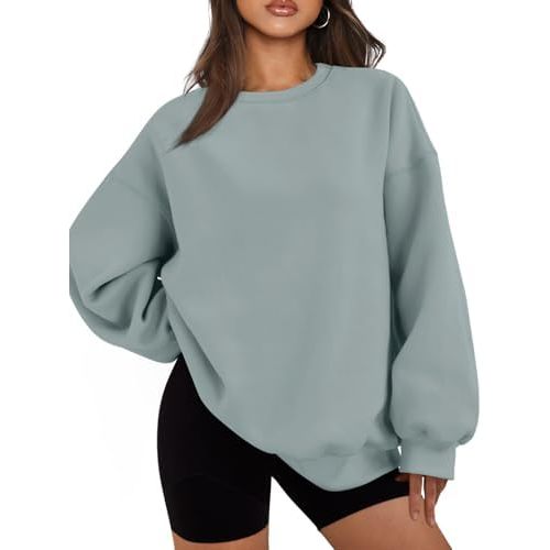 EFAN Womens Oversized Sweatshirts Hoodies Fleece Crewneck Sweaters Casual Tops Comfy Fall Fashion Outfits Winter Clothes 2025