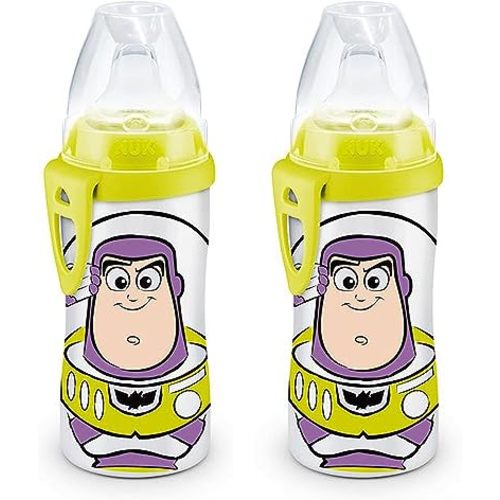 NUK Buzz Lightyear Active Cup, 10 Oz, 2-Pack – BPA Free, Spill Proof Sippy Cup